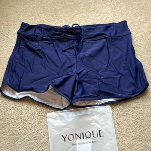 Brand New Yonique Womens Swim Shorts Drawstring Swimsuit Bottoms Board Shorts.